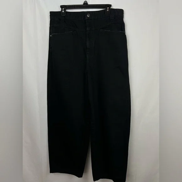 Khaite Preen Denim High Rise Wide Leg Denim Jeans in Black - Size 32 retail $680 - Picture 14 of 16